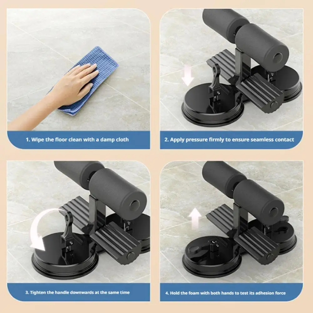 Suporte Abdominal para Chão com Ventosas Ajustável - Imagem 3