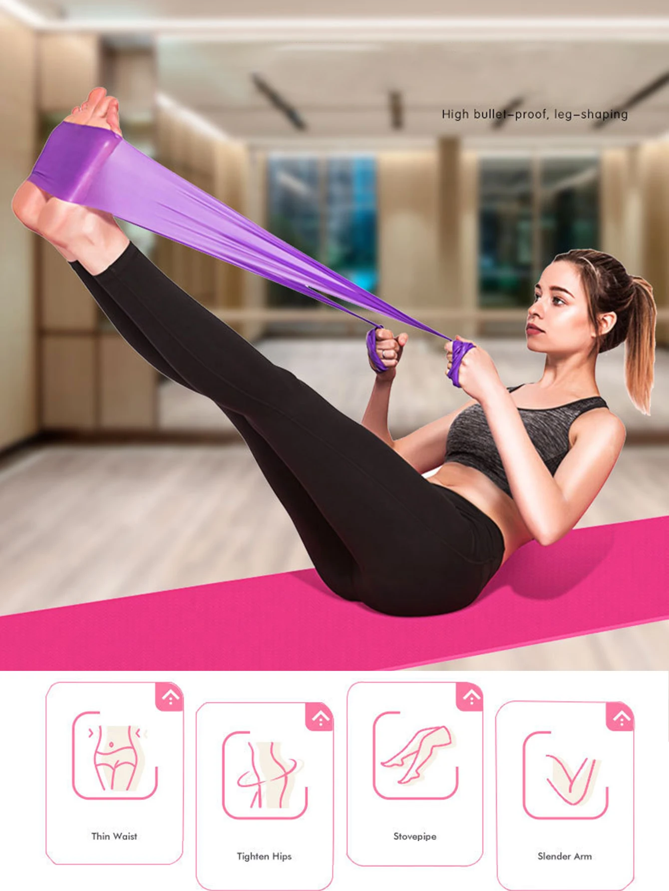 Faixa de Resistência Portátil para Yoga e Pilates - Imagem 5
