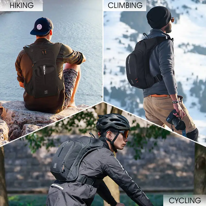Mochila Hidratação WEST BIKING 20L Arnês Cruzado BRANCO - Imagem 5