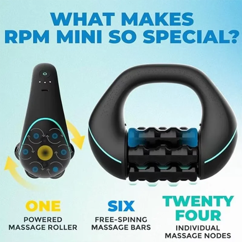 Mini Massageador Percussivo Portátil Rolante 3 Velocidades - Imagem 5