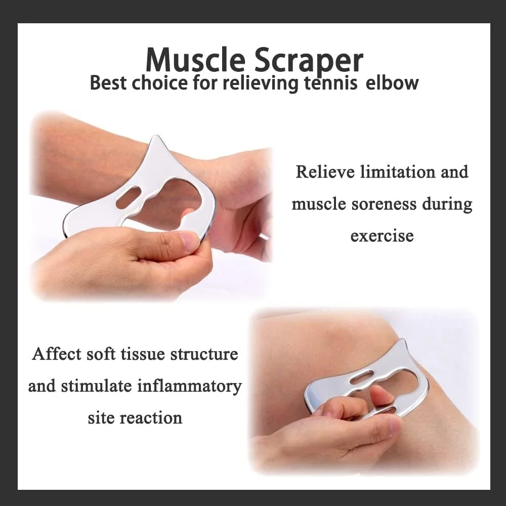 Gua Sha de Aço Inoxidável IASTM para Mobilização de Tecidos Moles - Imagem 3