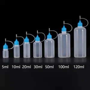 frasco conta-gotas PE squeezable ponta agulha