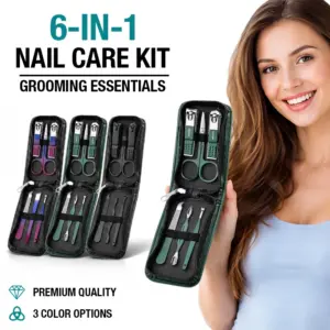 kit manicure portátil 6 peças