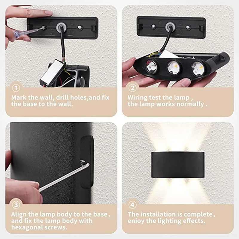 Arandela de Parede LED Moderna Branca - Imagem 4
