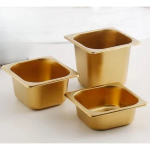 bandeja de aço inoxidável quadrada