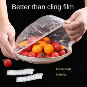 tampa descartável reutilizável elástica para alimentos