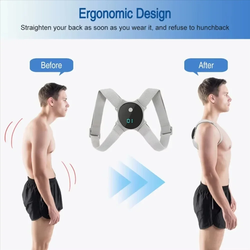 Corretor Postural Inteligente Lembrete Vibratório Amarelo - Imagem 6