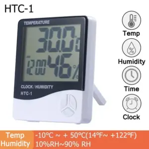 termo-higrômetro digital com relógio