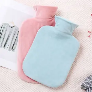 capa protetora de pelúcia para bolsa de água quente