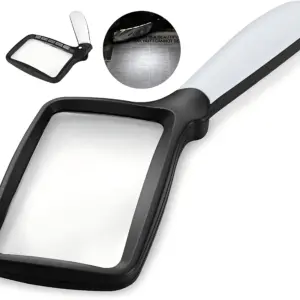 lupa portátil 3x com led