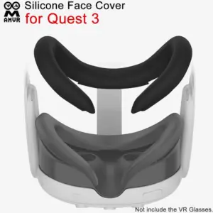 capa facial silicone meta quest 3 preta