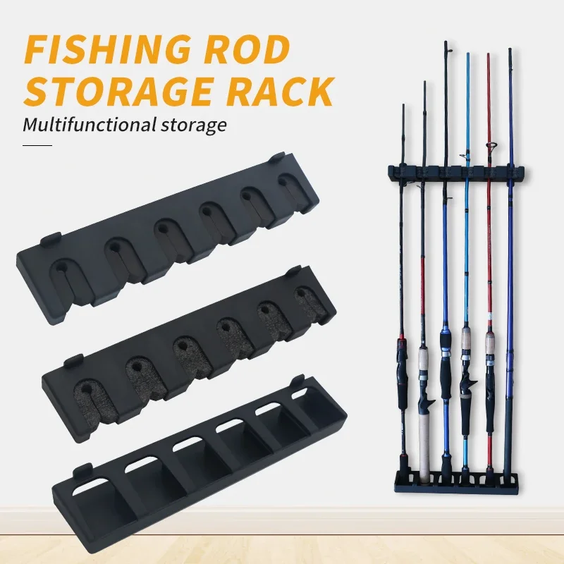 suporte de parede vara de pesca 6 buracos