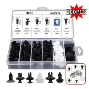 kit de clipes de fixação automotiva 100 peças
