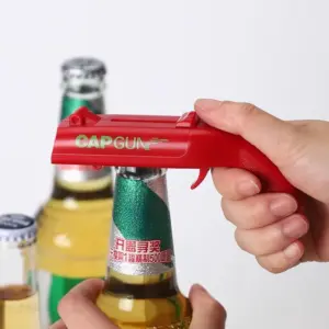 abridor de garrafas pistola lançador de tampas