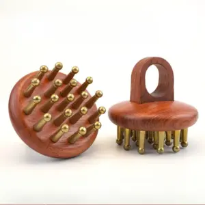 escova de massagem cobre sândalo