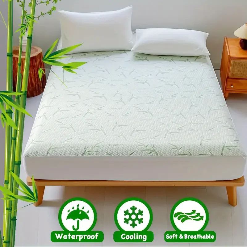 capa de colchão bambu impermeável