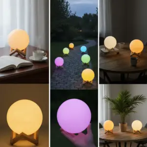 luminária lua impressão 3d