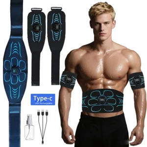 cinto tonificador muscular ems recarregável