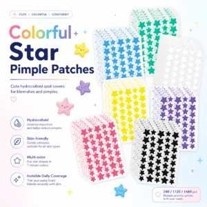 adesivo estrela de sete cores para espinhas