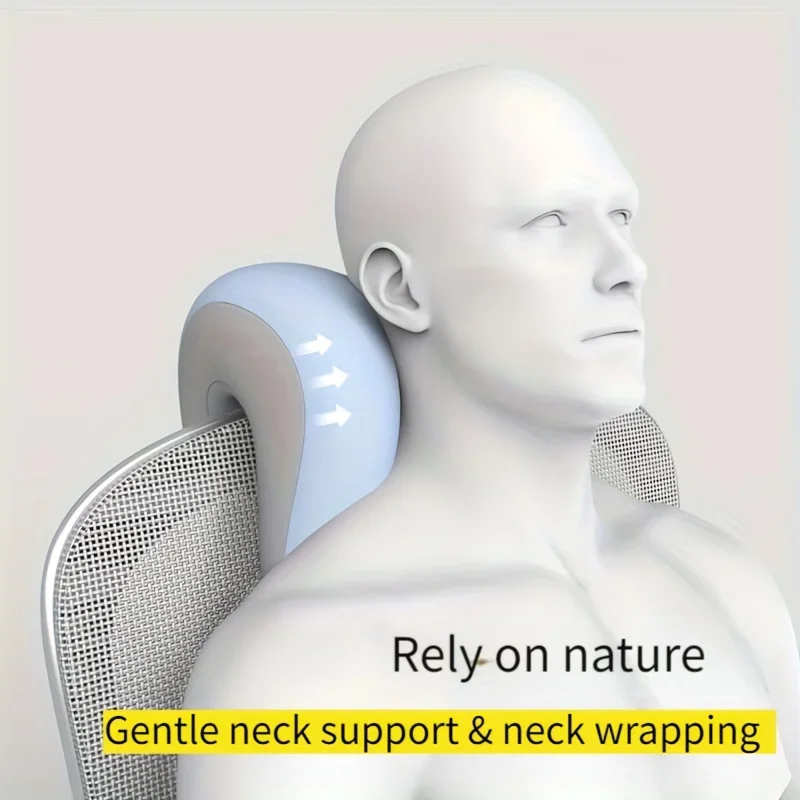 Travesseiro Ergonômico Suporte Pescoço Azul Claro - Imagem 5