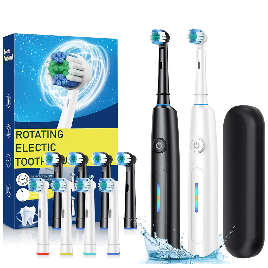 escova de dentes elétrica rotativa
