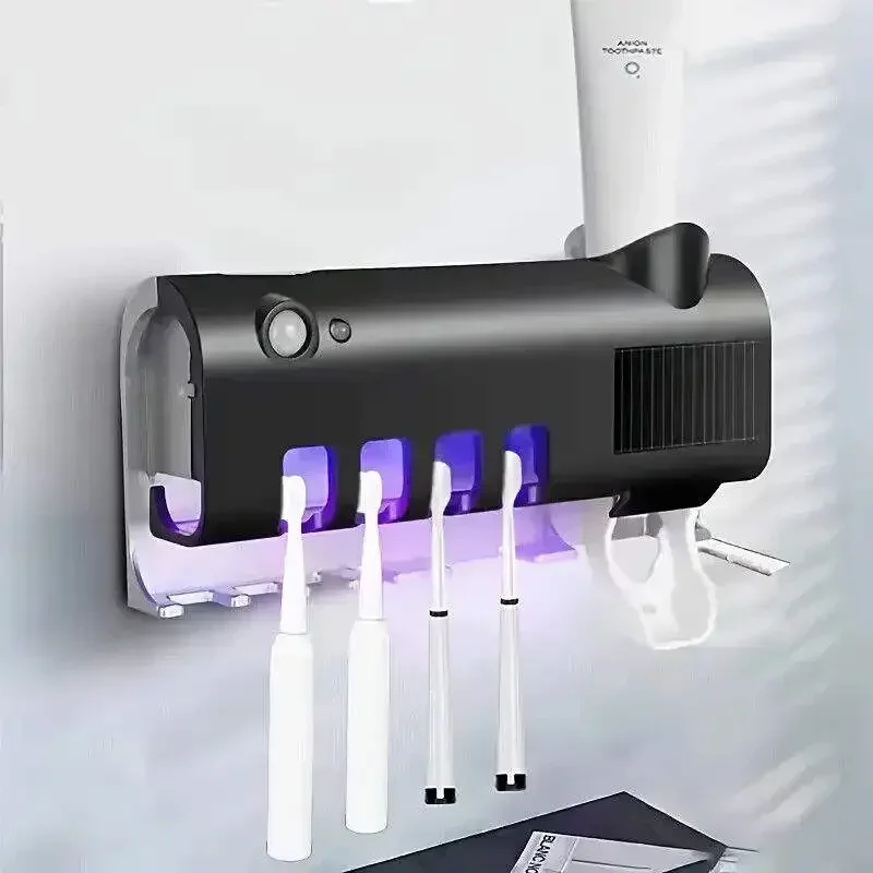 suporte de escovas de dente uv solar