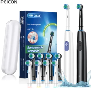 escova dental elétrica rotativa recarregável