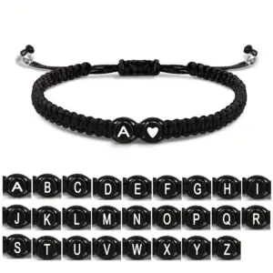 pulseira de 26 letras ajustável