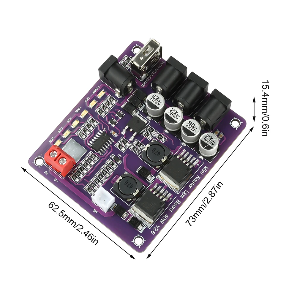 Mini UPS 40W para roteador com saída 5V 9V 12V - Imagem 6