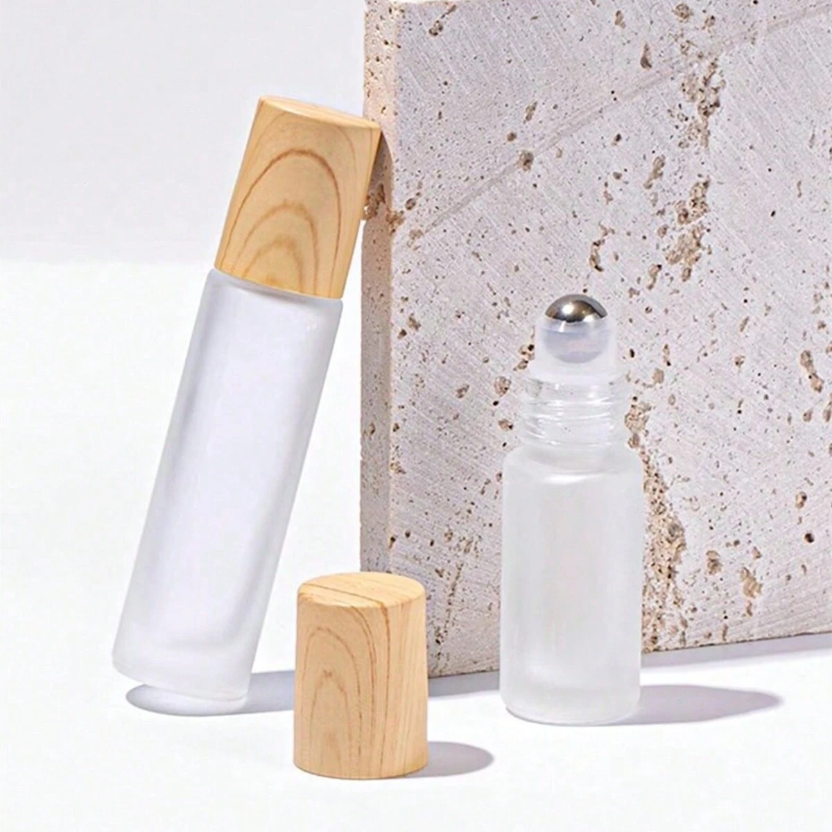 Kit 3 Frascos Roll-on Vidro Fosco 5ml/10ml com Tampa Metálica - Imagem 4