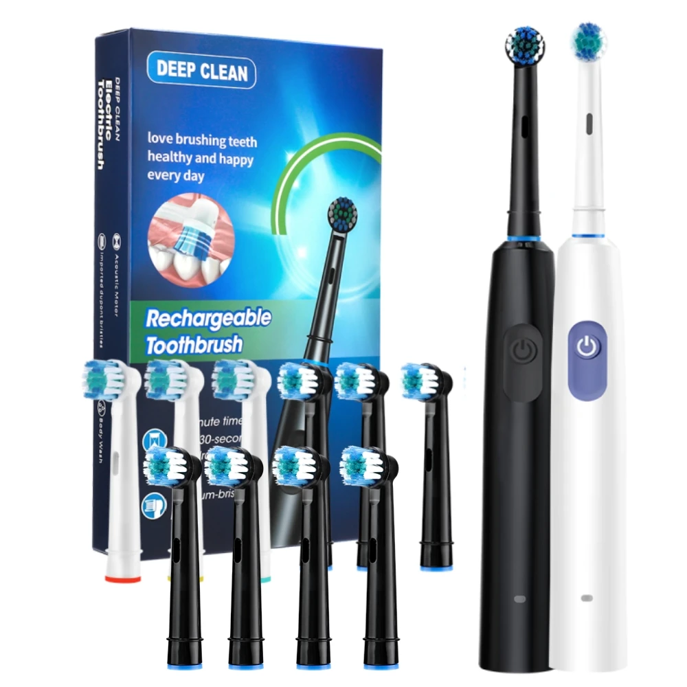 escova de dentes elétrica rotativa recarregável