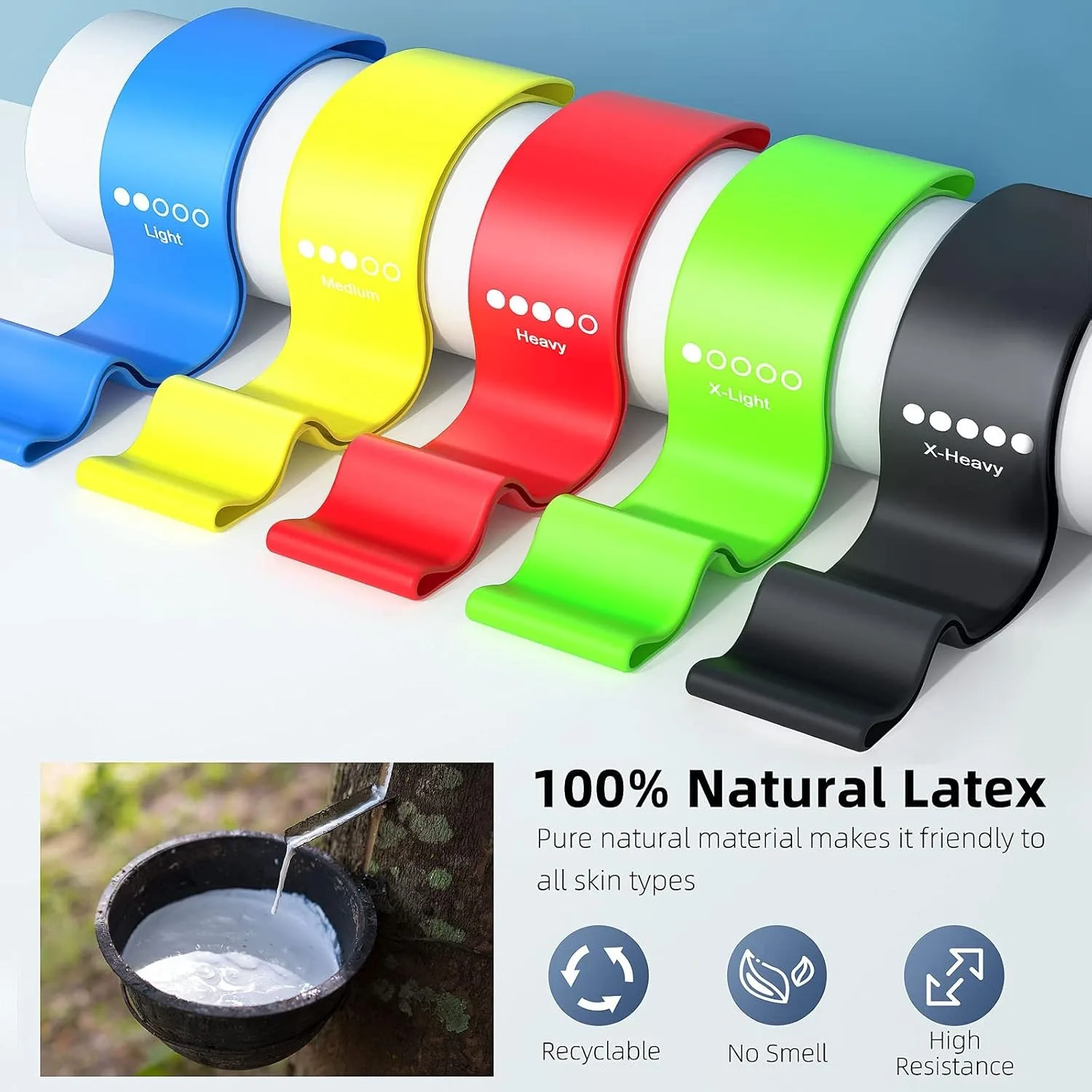 Faixa Elástica TPE para Fitness e Yoga Preta - Imagem 2