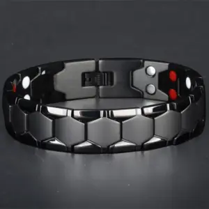 pulseira magnética masculina geométrica