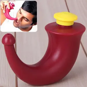 neti pot plástico vermelho