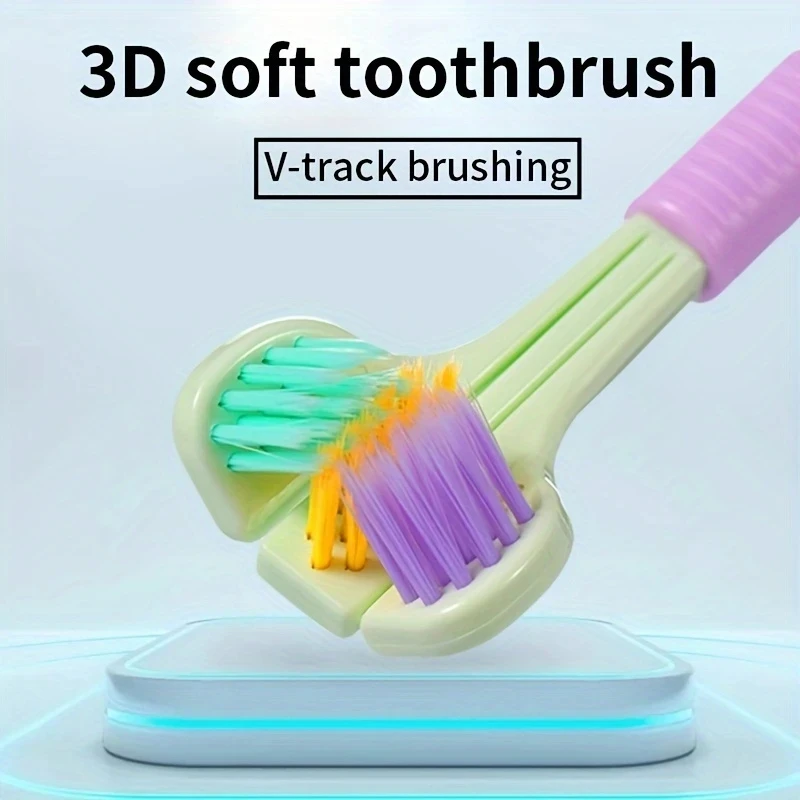 Escova Dental Trilateral com Raspador de Língua Cores Sortidas - Imagem 6
