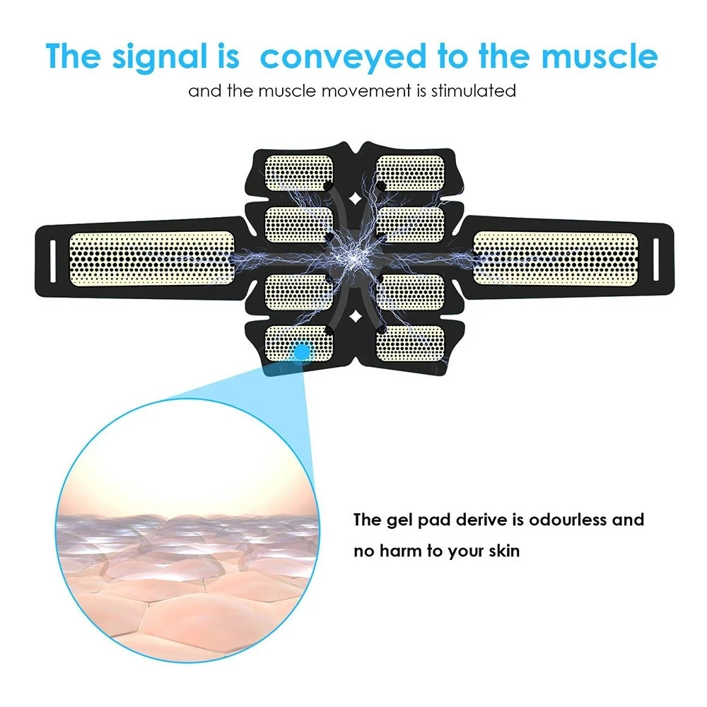 Estimulador Muscular EMS Recarregável para Abdômen Orquídea - Imagem 4