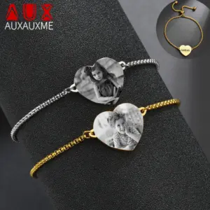 pulseira aço inoxidável personalizada foto