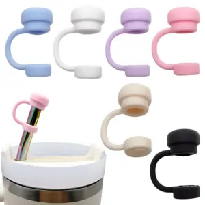 tampa de palha de silicone reutilizável