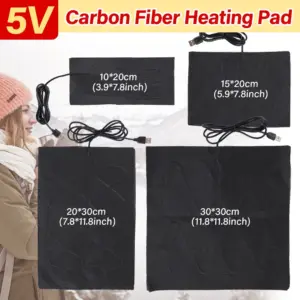 almofada aquecedor usb fibra de carbono