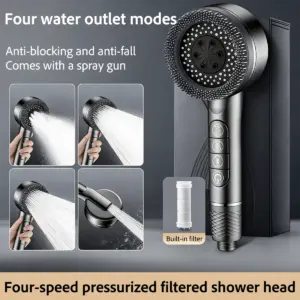 chuveiro portátil de silicone com filtro