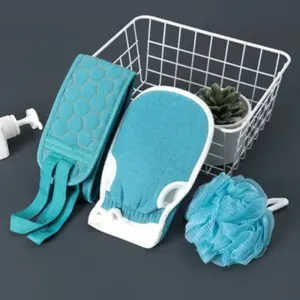 conjunto de cuidados corporais esfoliantes
