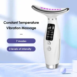massageador facial e pescoço led 7 cores