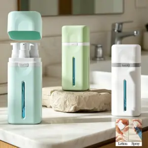frasco dispensador de viagem 4 em 1