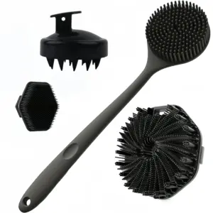 conjunto escovas de banho de silicone