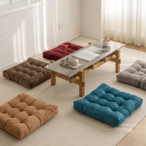 almofada de chão quadrada para meditação