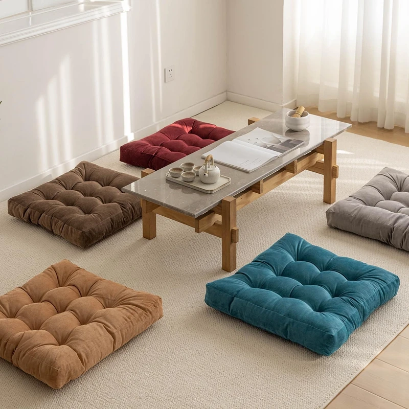 almofada de chão quadrada para meditação