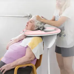 bacia de shampoo inflável portátil