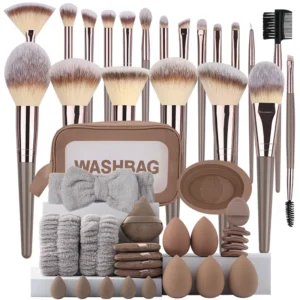 conjunto de pincéis de maquiagem macios