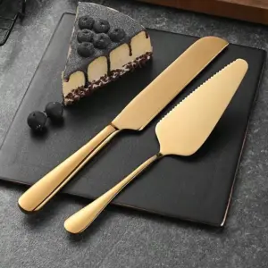 conjunto de talheres para bolo em aço inoxidável