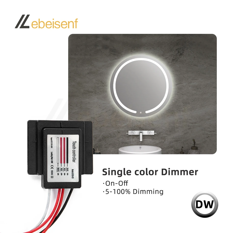 Controlador LED para Espelho com Sensor de Toque CCT 12V 24V 5A - Imagem 3